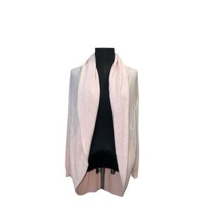 🚨𝐂𝐋𝐎𝐒𝐈𝐍𝐆 𝐒𝐀𝐋𝐄🚨𝐇 𝐁𝐘 𝐇𝐀𝐋𝐒𝐓𝐎𝐍 Draped Open Cardigan Soft Pink Luxe Knit M